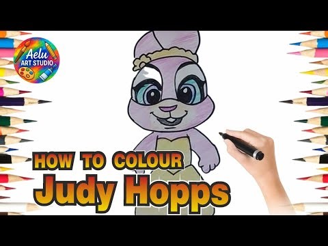 How to Colour Judy Hopps | Easy Cartoon Colouring Tutorial