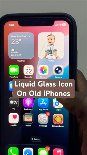 Glass Icons on iPhone 11-14! (Looks Like iPhone16 Pro) #iphone #shorts #iphonetips