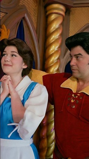 Belle REACTS to Gaston's Obsession at Disneyland! 😂 #disneyprincess #funny