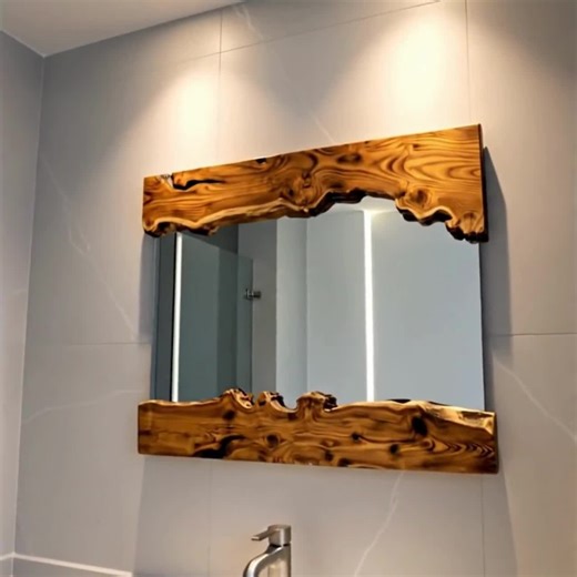 Live Edge Wood Mirror: Rustic Farmhouse Wall or Floor Mirror - Etsy
