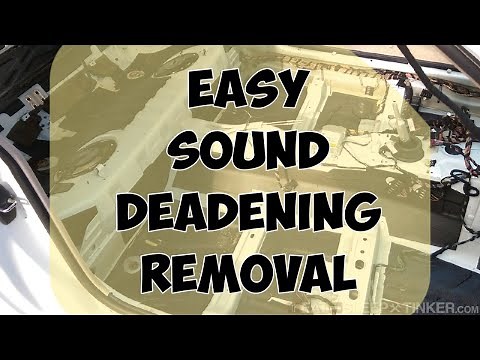 How to remove sound deadening dampening / tar mats in a car quick and easy in car without dry ice
