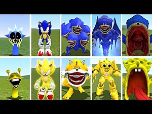 SUPER SONIC GOD vs SHIN SONIC.EXE: Gold vs Blue Evolution Battle (Garry's Mod)