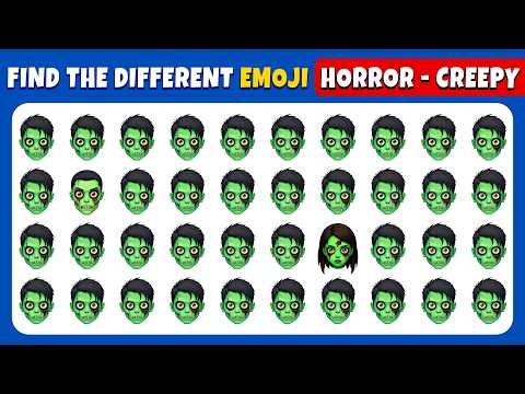 Spot the Different Emoji 👻🎃 Horror Edition | 20 Spooky Emoji Challenge | Fast 8 Seconds Quiz Know