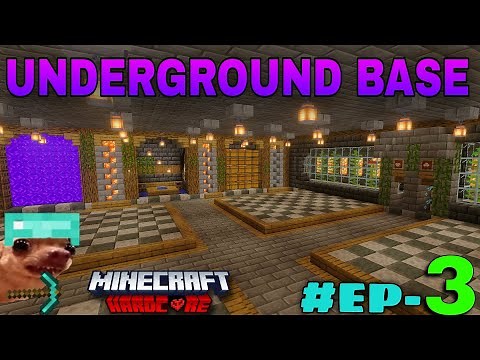 I Built a Secret Underground MEGA Base in Minecraft Hardcore!