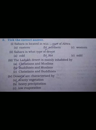 NCERT Class 7 Geography Chapter 9 Life In The Deserts - Answers