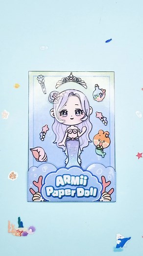 DIY 인어공주 종이인형 만들기 | 아르미 공작소 도안