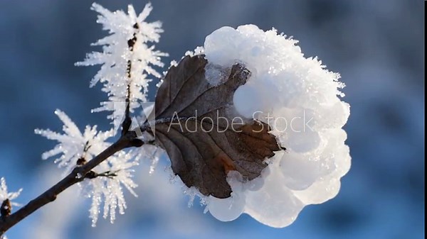 Macro Ice Crystal Formation ice crystals winter Extreme close up, time lapse footage showing ice crystals forming and growing on a surface.