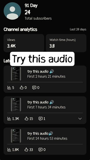 try this audio🔊