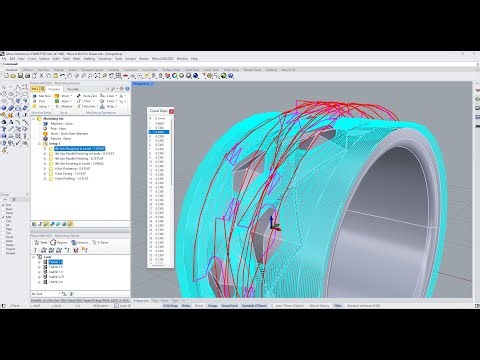 RhinoCAM Continuous 4 Axis R Level Roughing