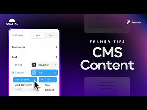 How To Implement Dynamic CMS Content in Framer
