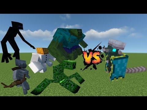 All Mutants (Mutant Monsters MOD) vs. Neo - Ratlantean (Rats MOD) in MINECRAFT.TEAMvs.1 #mc #vs #sun