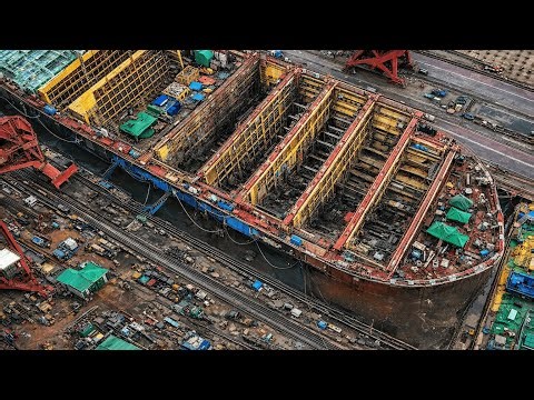Construction of the Largest Container Ship Ever Built | Mega Projects | FD Engineering