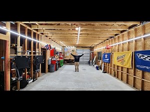 New shop lights!! 80 feet of LED lights! so bright!