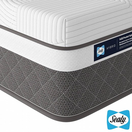 Sealy 1400 Pocket Hybrid Geltex Mattress, King | Costco UK