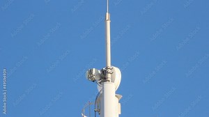 Telecommunication tower with antennas of cellular communication