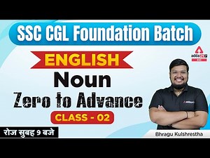 SSC CGL 2022 | SSC CGL English Classes by Bhragu | Noun Class 2 (Zero to Advance)