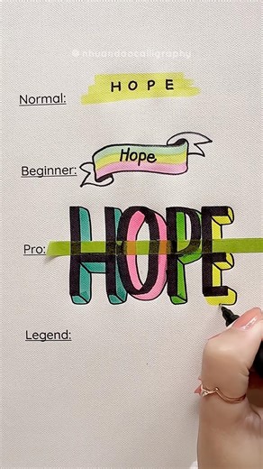 How to Turn One Word into 4 Beautiful Lettering Styles #nhuandaocalligraphy