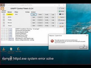 xampp httpd exe system error solve || code lander