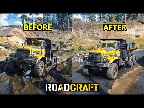 RoadCraft - Transforming Muddy Terrain into a Modern Road | Logitech G29 Gameplay