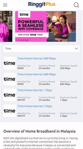 Psst… guess what? You can compare broadband plans on RinggitPlus! Apply for Time Home Internet via the link in bio today 🎮 #RinggitPlus #TimeInternet #InternetMalaysia | RinggitPlus