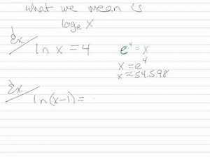 Common and Natural Logarithms