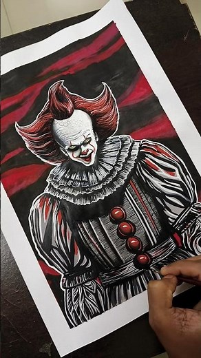 This Pennywise Drawing Gets Creepy at the End🎈👀 #shorts #pennywise