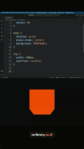 Morph a Square into a Star — Pure CSS #Shorts