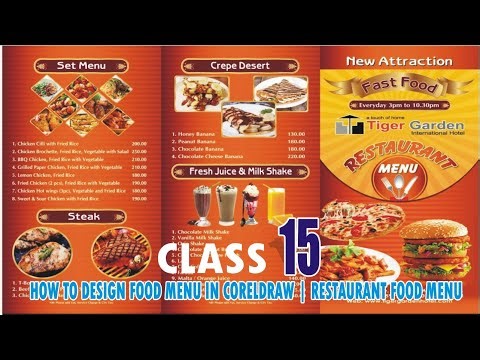 How to Design Food Menu in CorelDRAW | Restaurant Menu Design Tutorial (Step by Step)