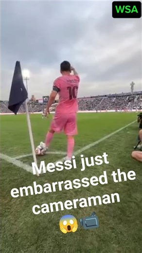 Messi just embarrassed the cameraman 😱📹