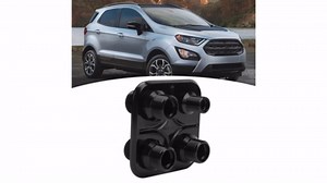 AC Bulkhead Fitting AcHeater Bulkhead Air Conditioning Car 4Port Air Conditioning Bulkhead Hose Fitting Universal Modification Replacement For Gm P (Black)