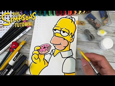 SUPER EASY! How to Draw Homer Simpson Step-by-Step