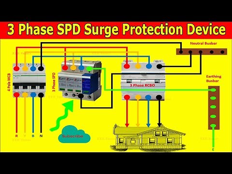 SPD Surge Protection Device Wiring Connection Diagram |How to install 3Phase surge protection device