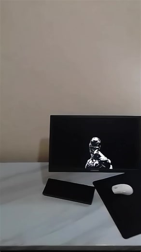 Ultimate Minimalist Desk Setup with Framed Monitor