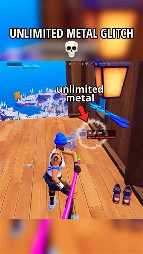 UNLIMITED METAL GLITCH in Fortnite Chapter 7 Season 1... 💀 #fortnite #shorts #gaming