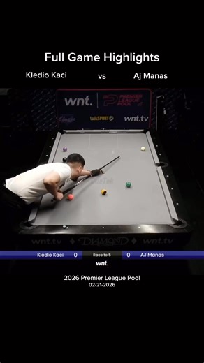 Highlights | Kledio Kaci vs Aj Manas | 2026 Premier League Pool (02-21-2026) | CueTok by Cire