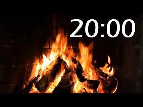 Fireplace - 20 Minute Timer COZY Fireplace sound