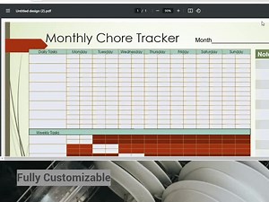 Fillable & Printable Monthly Chore Tracker - Etsy Australia