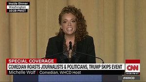 "Mr. President, I don't think you're very rich. Like, you might be rich in Idaho, but in New York, you're doing fine." - Michelle Wolf, comedian and White House correspondents' dinner host https://cnn.it/2JxsVqc | CNN