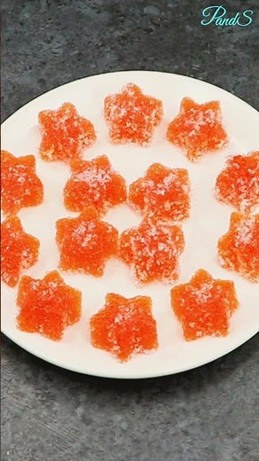Orange Gummy Candy | Orange Gummies Recipe Without Corn Syrup #Shorts