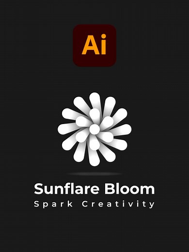 Amazing Sunflower bloom Design in Illustrator 🔥😉 . . . . #graphicdesigner #graphicgesigner #foryou #explore #illustrator #trendingreels #graphicdesigning #graphicdesigntips #graphicdesigntutorial #graphicdesigndaily #bloom #sunflare #hk_artech