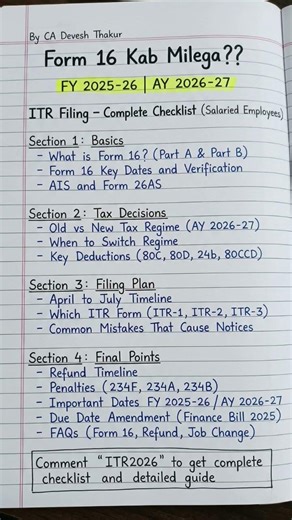 Salaried Employee ITR Filing Guide 2026 Don’t File Before Watching This #shorts #viral #trending
