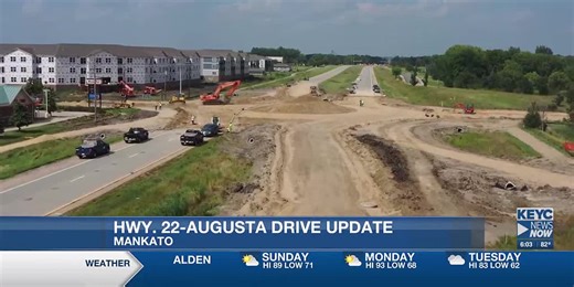 Progress continues on roundabout at Highway 22 and Augusta Drive