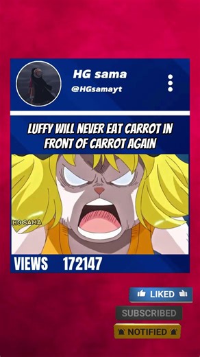 #onepiece #anime #luffy #carrot