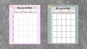 Monthly Lesson Planner: Simple Academic Planner for Teachers (Digital Download)