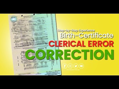 HOW TO CORRECT ERRORS ON YOUR BIRTH CERTIFICATE