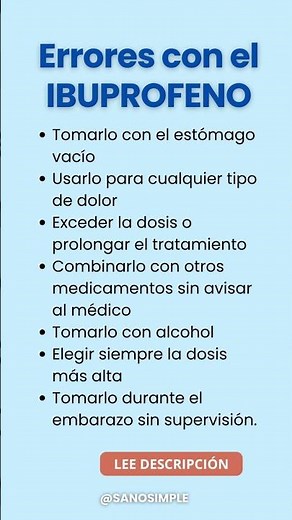Nunca tomes IBUPROFENO Así o Sufrirás las CONSECUENCIAS #peligro #salud #doctor