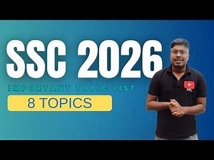 SSC CGL 2026 || Important Topic to Prepare and Topic List For Exam