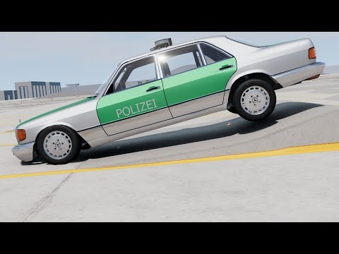 BeamNG Drive - Police Mercedes Benz W126 Suspension Testing