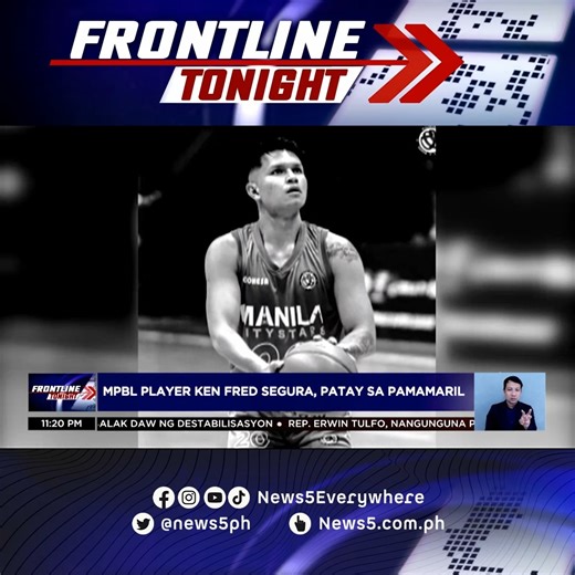 561K views · 4.3K reactions | #FrontlineTonight | Patay ang dating manlalaro sa Maharlika Pilipinas Basketball League #MPBL na si #KentoySegura matapos pagbabarilin sa M'Lang, Cotabato. #News5 For more latest stories, visit us at www.news5.com.ph | News5 | Facebook