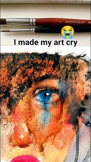 I gave my art emotional damage💢 #art #watercolor #drawing